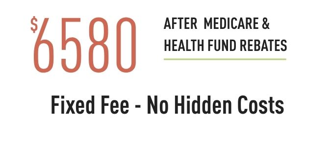 BodyFree Clinic $6580 Fixed Fee Weight Loss Surgery graphic for Gastric Sleeve or Gastric Bypass