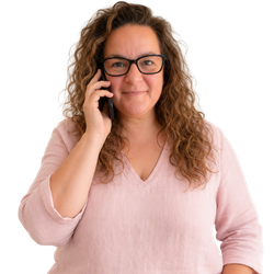Heather on the phone